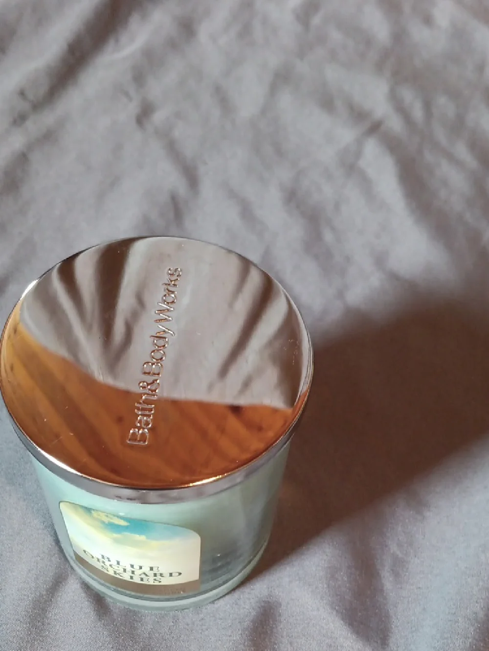 NWT Bath & Body Works Single Wick Blue Orchid Skies Candle - Picture 3 of 6